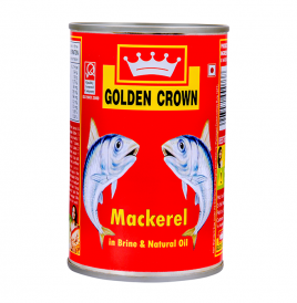 Golden Crown Mackerel In Brine & Natural Oil  Tin  425 grams